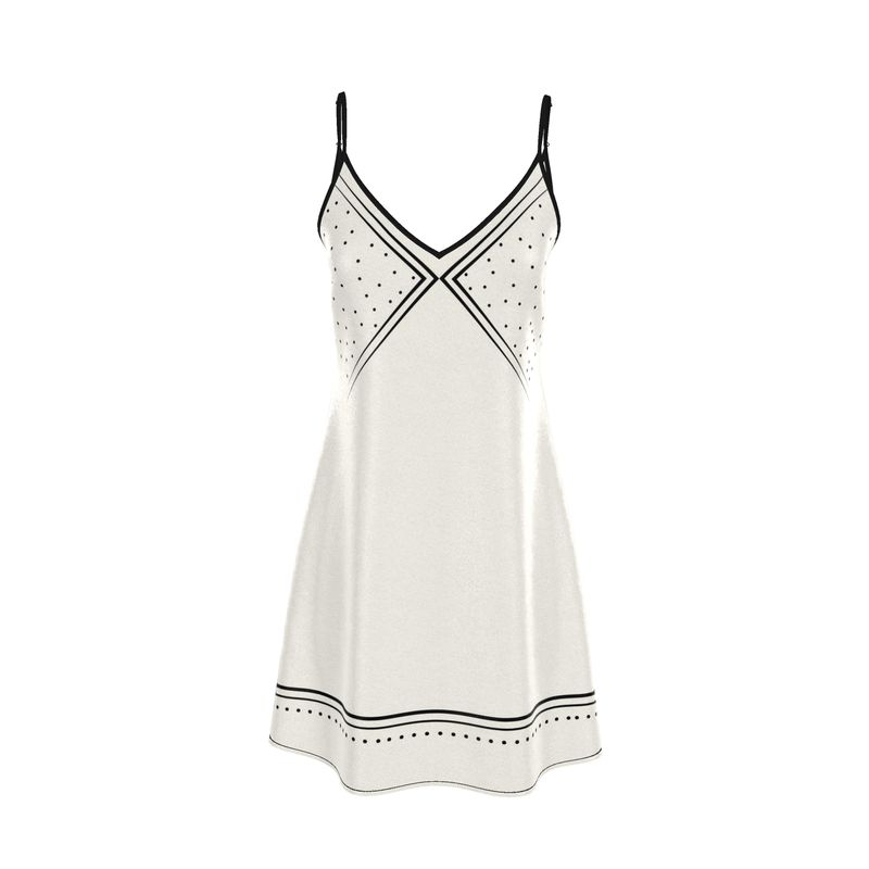 Tropical Dots Slip Dress 100% Silk