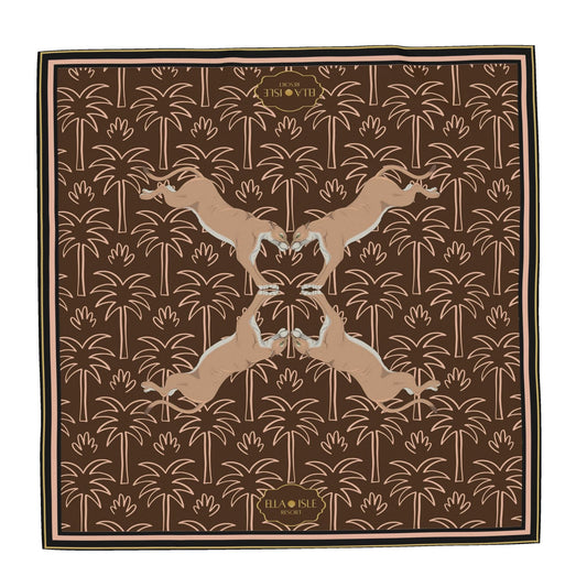 Wild Caramel Nights | 100% Satin Silk 90cm