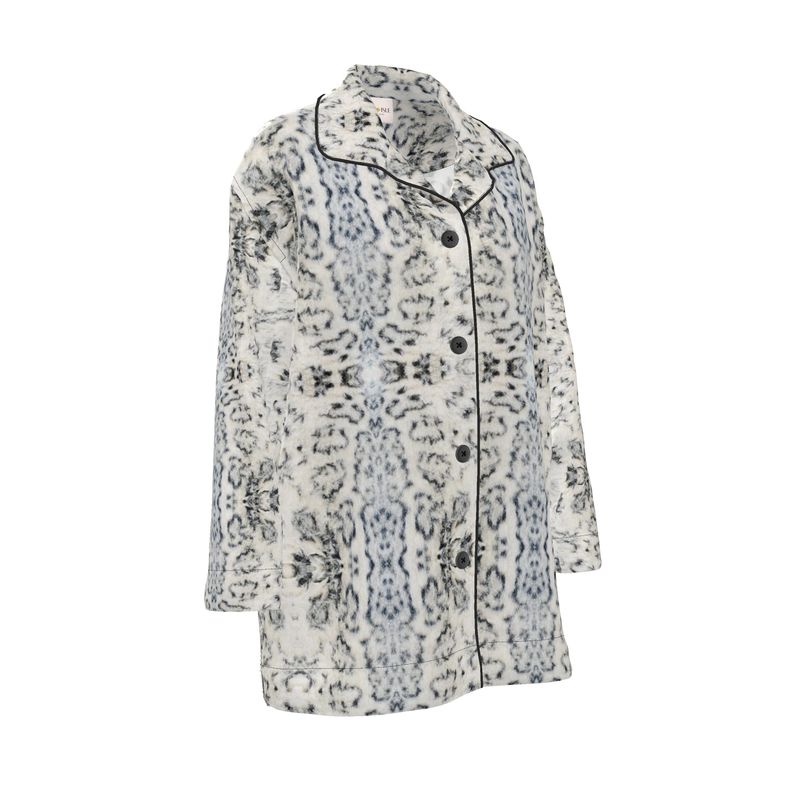 Silk Pyjama Shirt - Leopard Mist