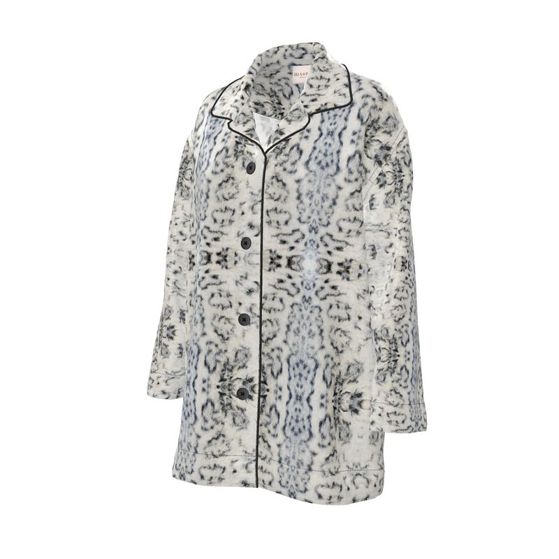 Silk Pyjama Shirt - Leopard Mist