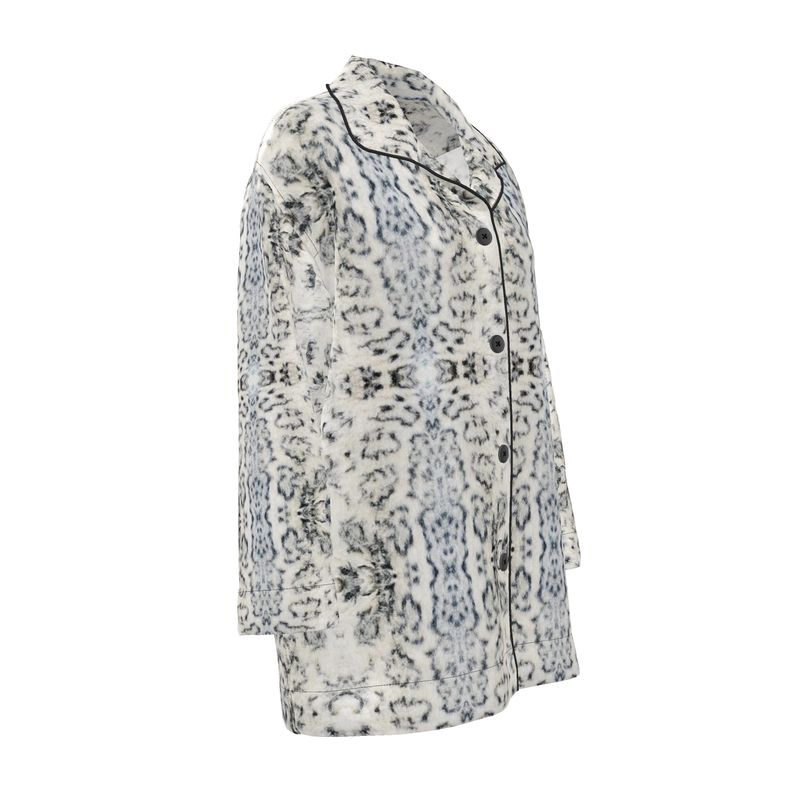 Silk Pyjama Shirt - Leopard Mist