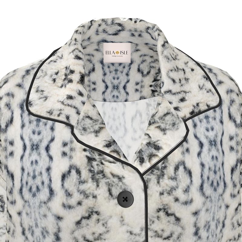 Silk Pyjama Shirt - Leopard Mist