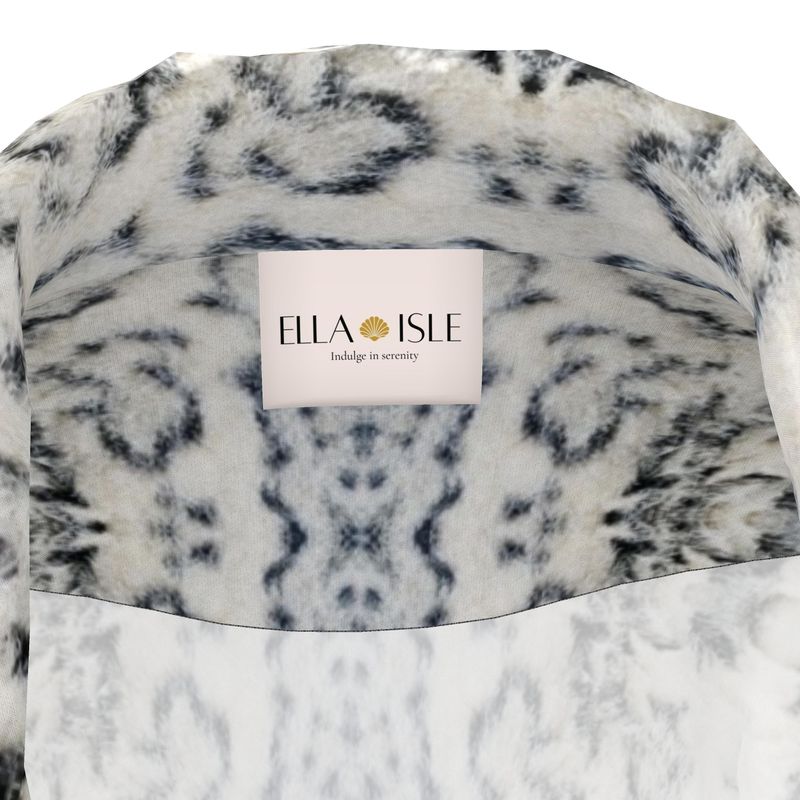 Silk Pyjama Shirt - Leopard Mist