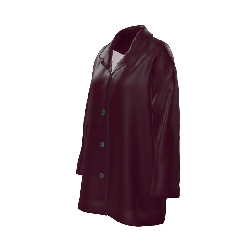 Silk Pyjama Shirt - Delicious Plum