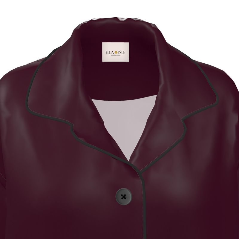 Silk Pyjama Shirt - Delicious Plum