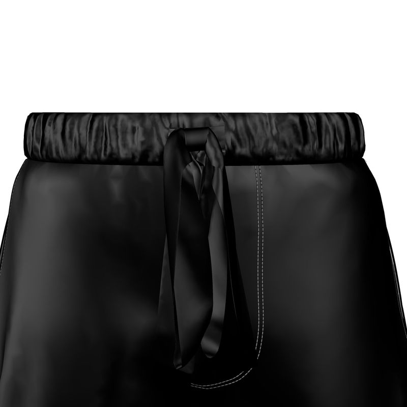 Silk Pyjama Shorts - Black Mirage