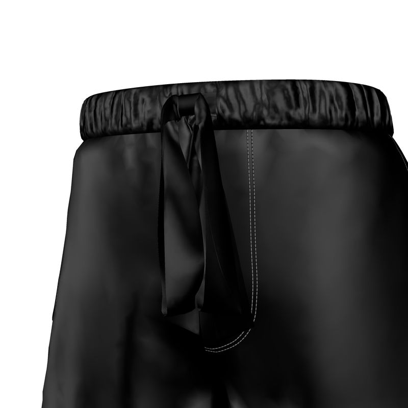 Silk Pyjama Shorts - Black Mirage