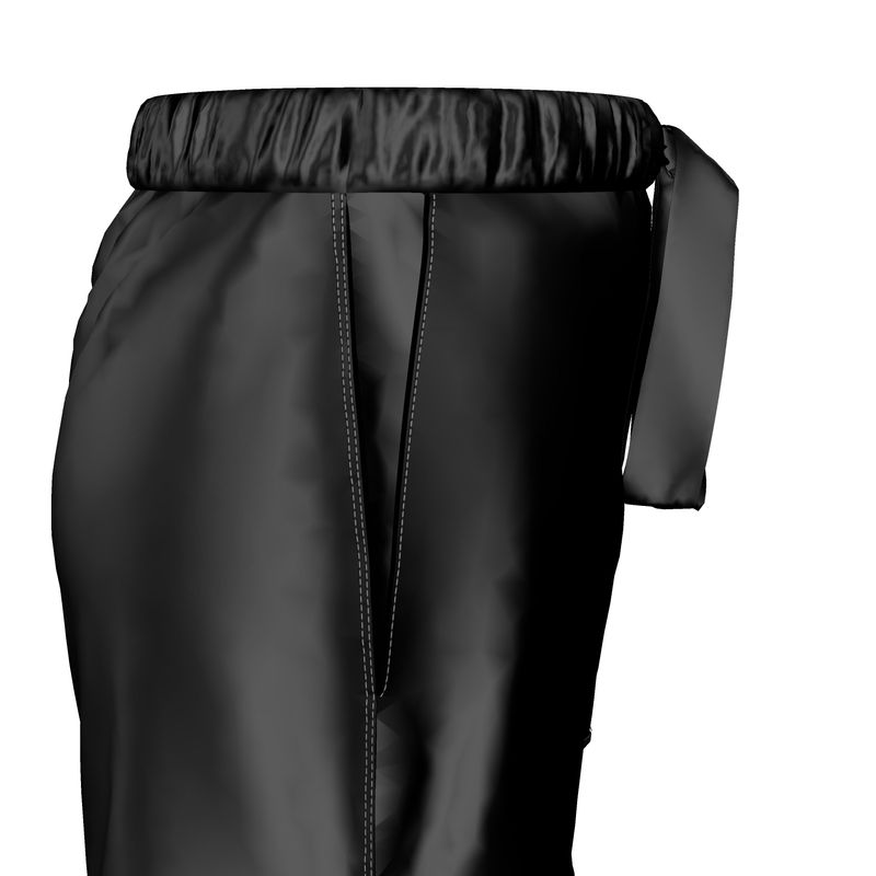 Silk Pyjama Shorts - Black Mirage