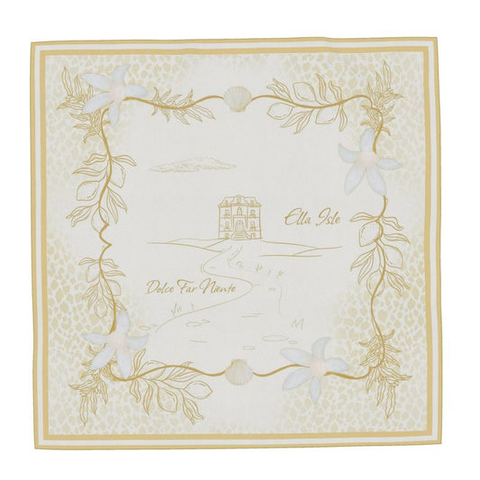 Dolce Far Niente Silk Scarf  90 × 90 cm | 100% Silk Satin